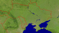 Ukraine Satellite + Borders 1920x1080